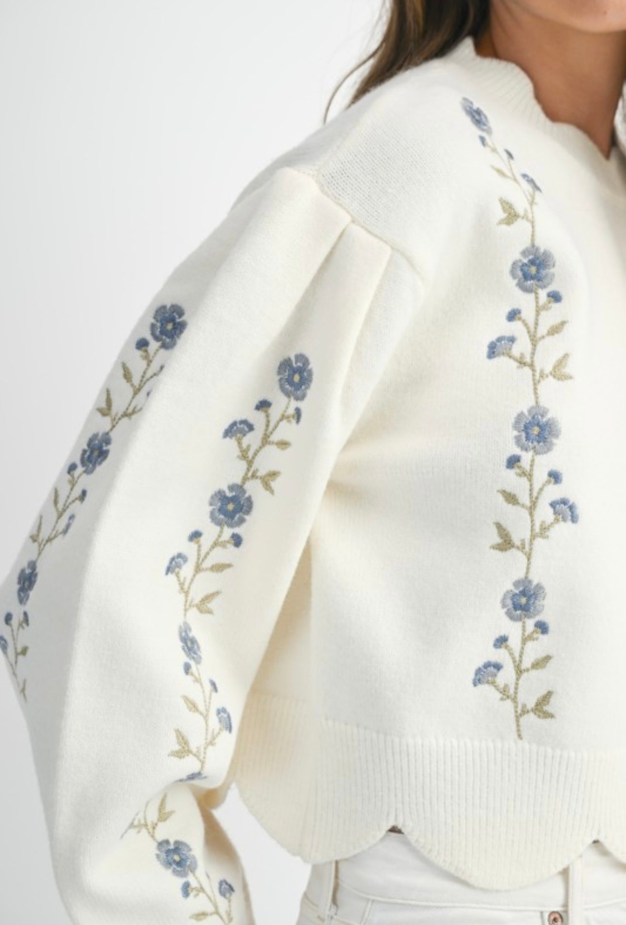 Southern Charm Embroidered Knit Sweater