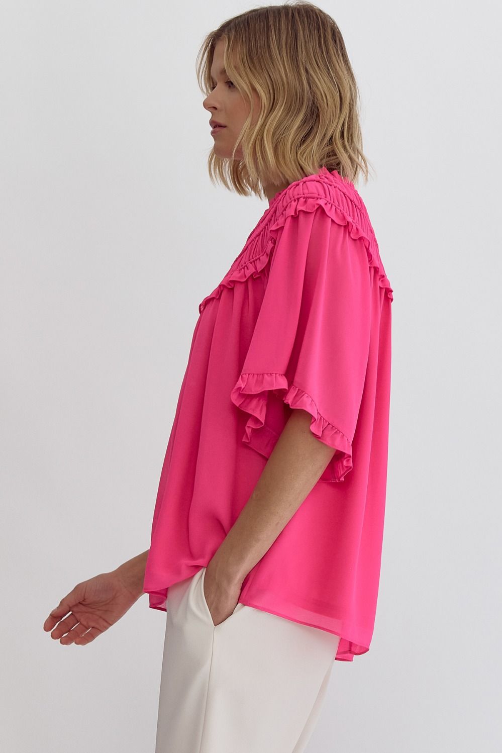 Flirty Girl Fuchsia Top