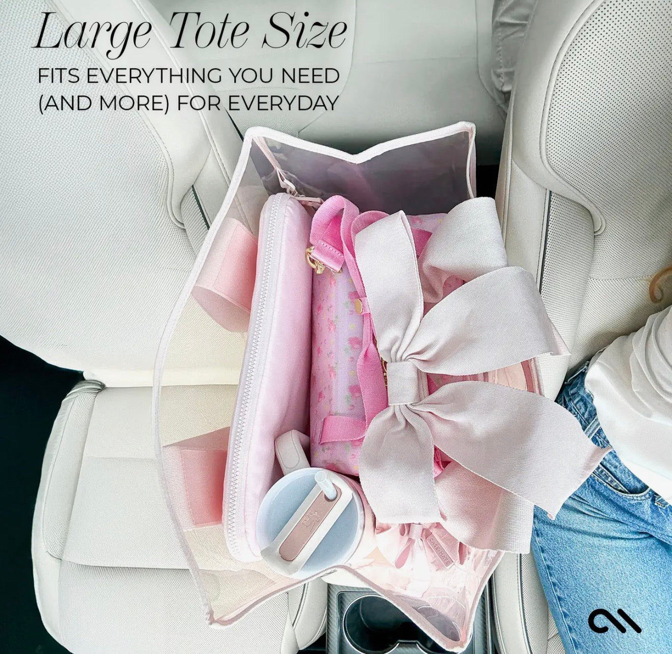 Ballet Pink Bow Jelly Tote Bag Case~Mate