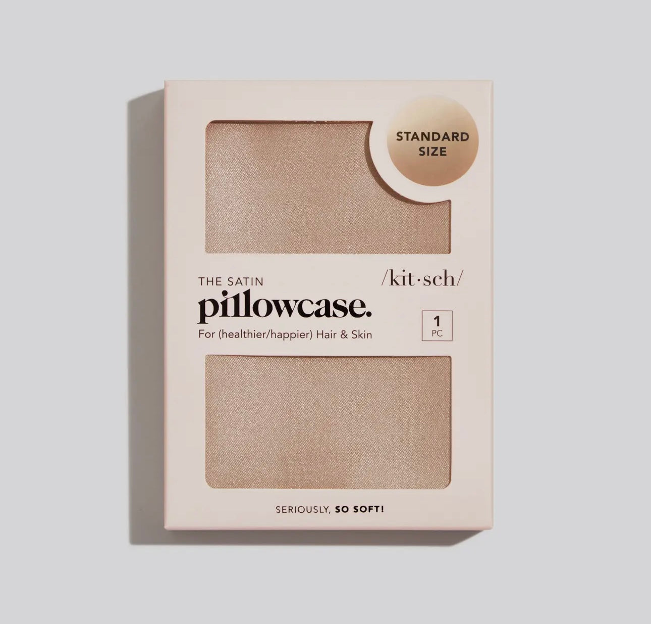 Kit*sch Standard Champagne Satin Pillowcase