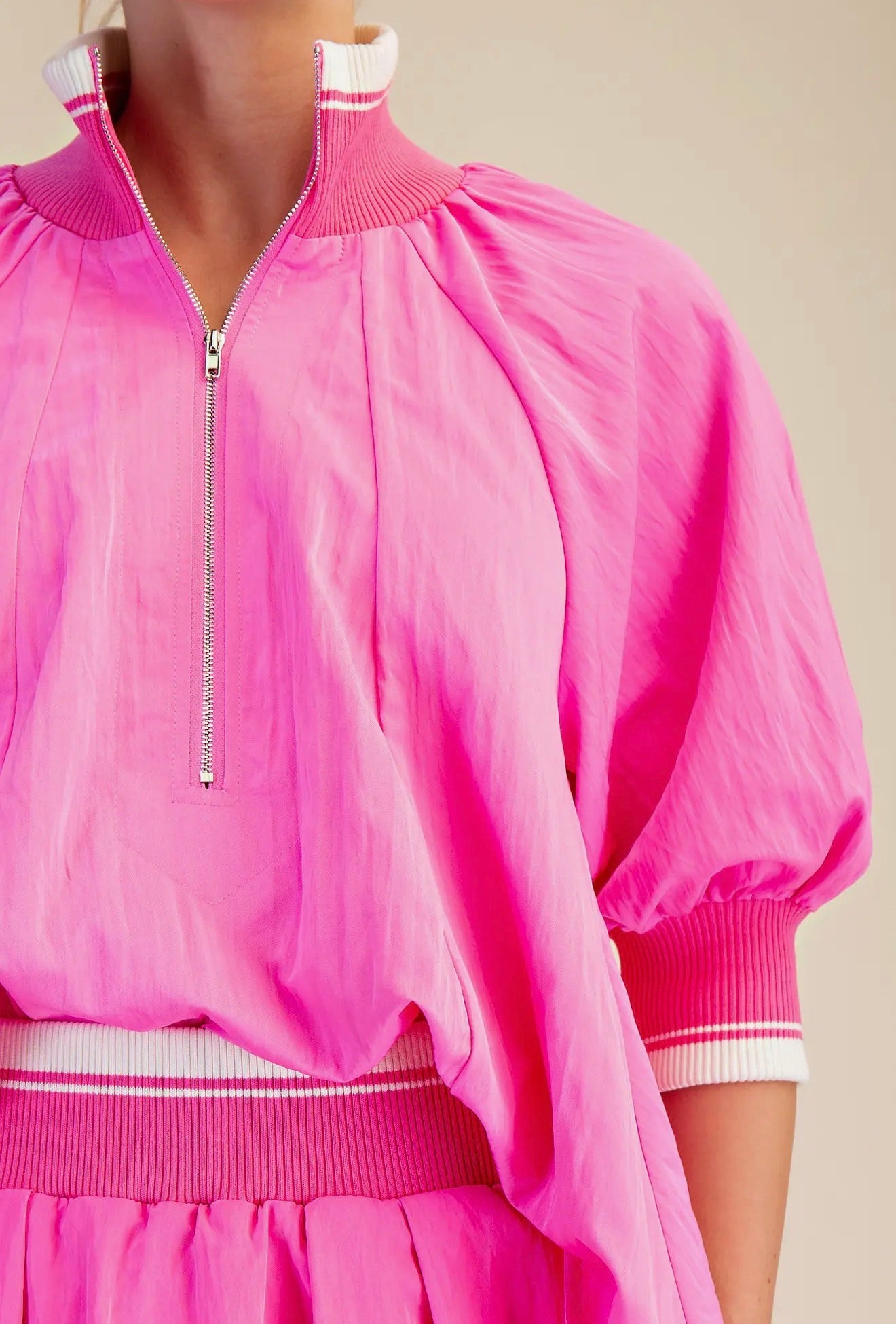 Electric Bloom Puff Sleeve Blouse