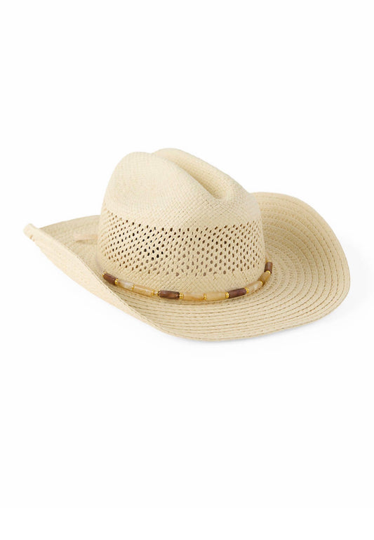 Cowgirl Hat Stone Trim~ Natural