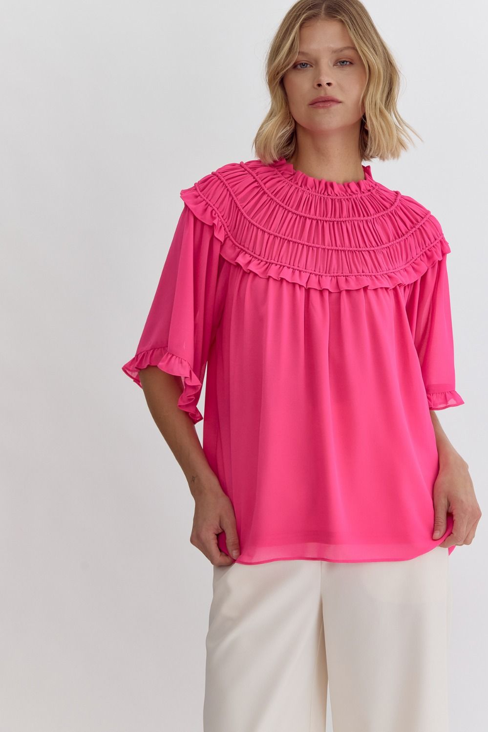 Flirty Girl Fuchsia Top