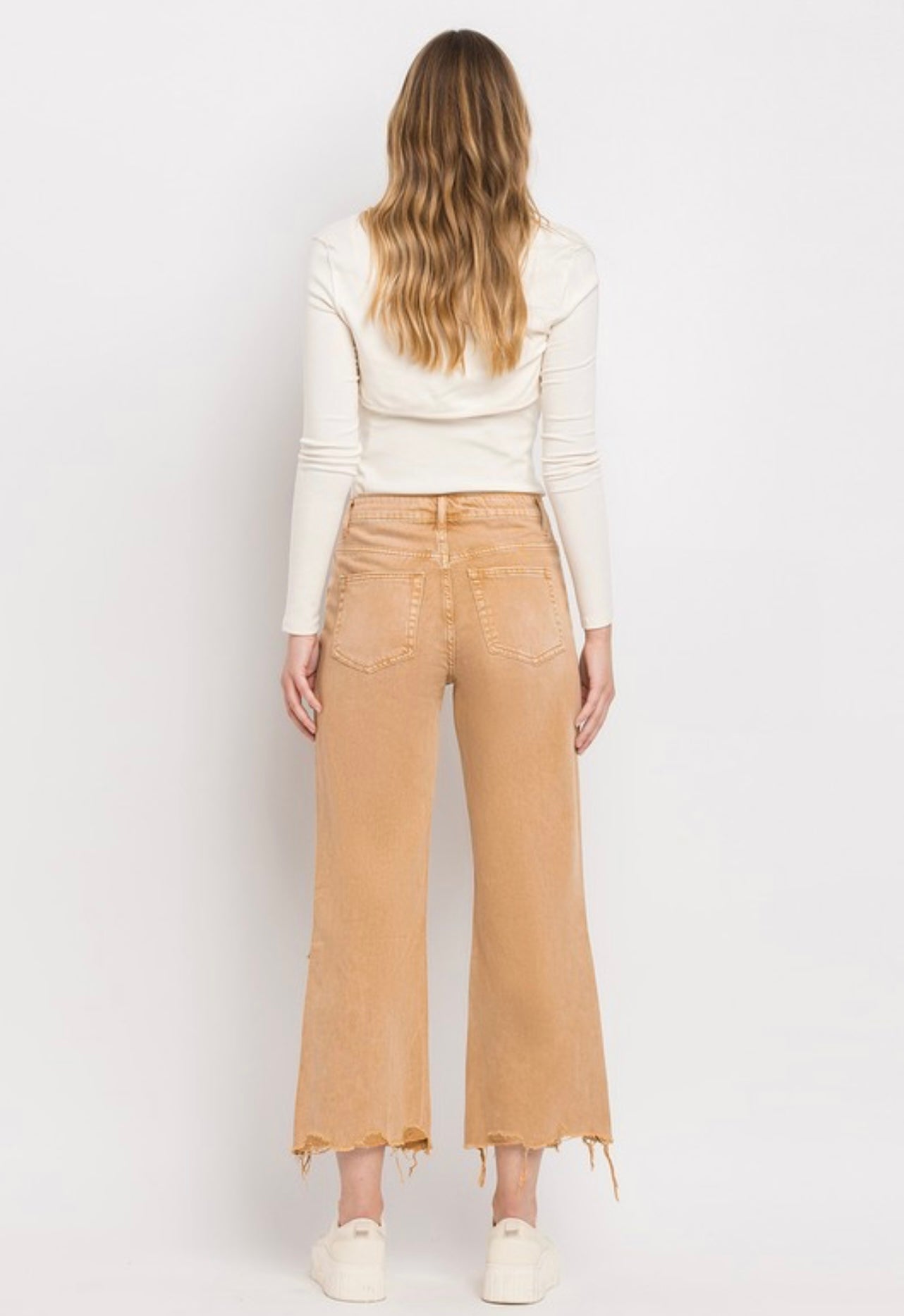 Vervet Flying Monkey Vintage Crop Straight Jeans- Brandied Melon