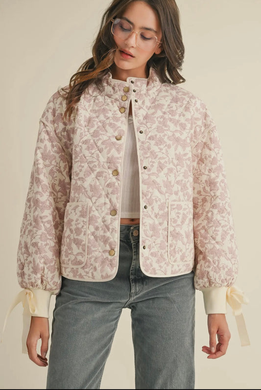 Lovely Lady Floral Quilted Jacket