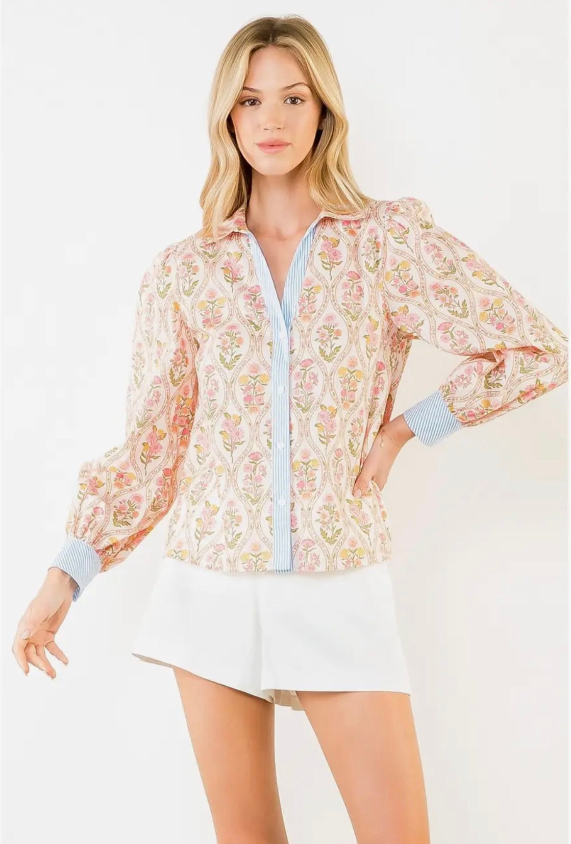 Casual at the Sea Floral Blouse~ THML