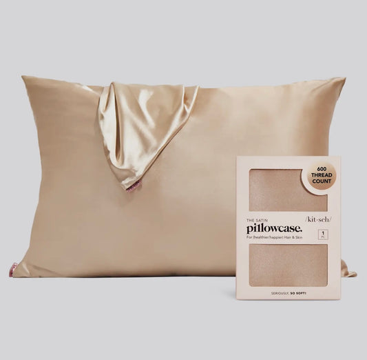 Kit*sch Standard Champagne Satin Pillowcase
