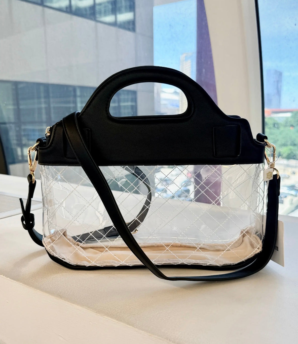Ivy Clear Stadium Purse~Black