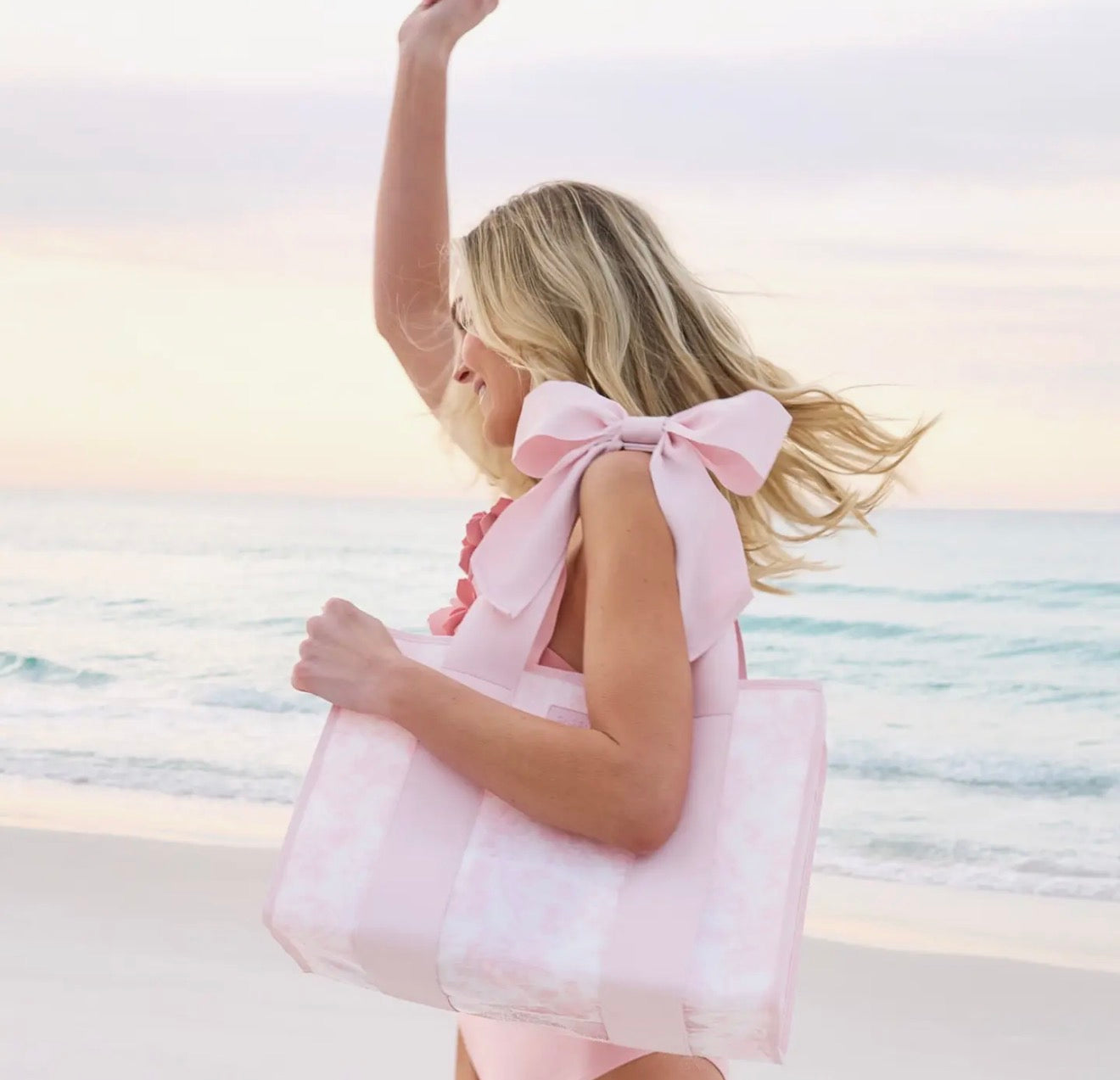 Afternoon Rose Bow Jelly Tote Bag Case~Mate