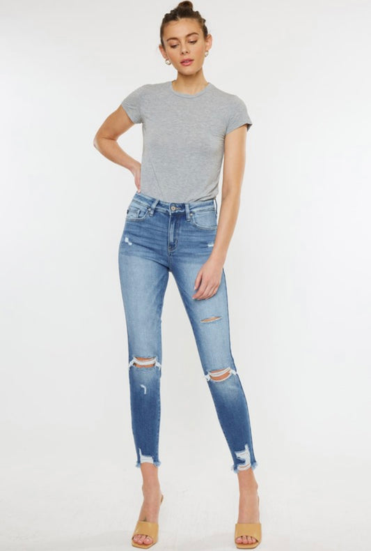 KanCan Mid Rise Ankle Skinny Jeans