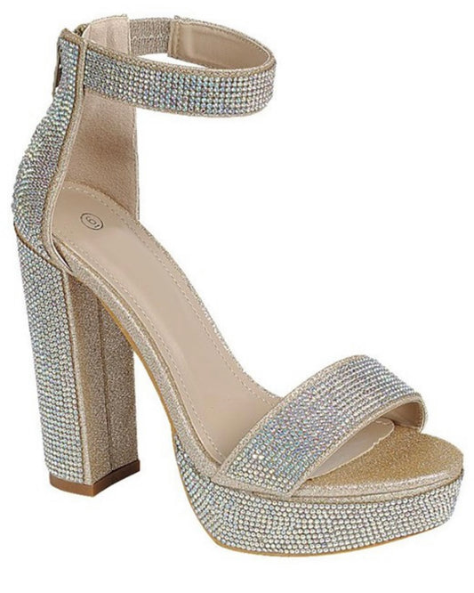 Platform Rhinestone High Heels