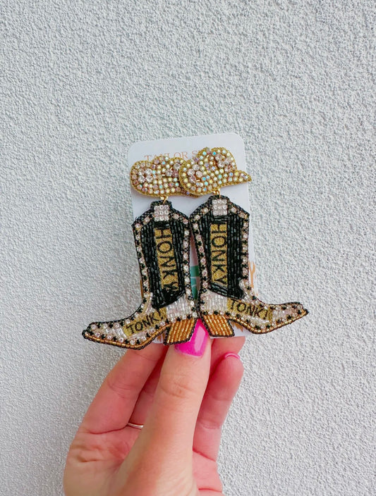 Honky Tonk Boot Earrings