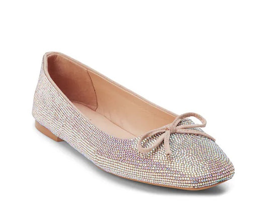 Roxy Clear Rhinestone Ballet Flats