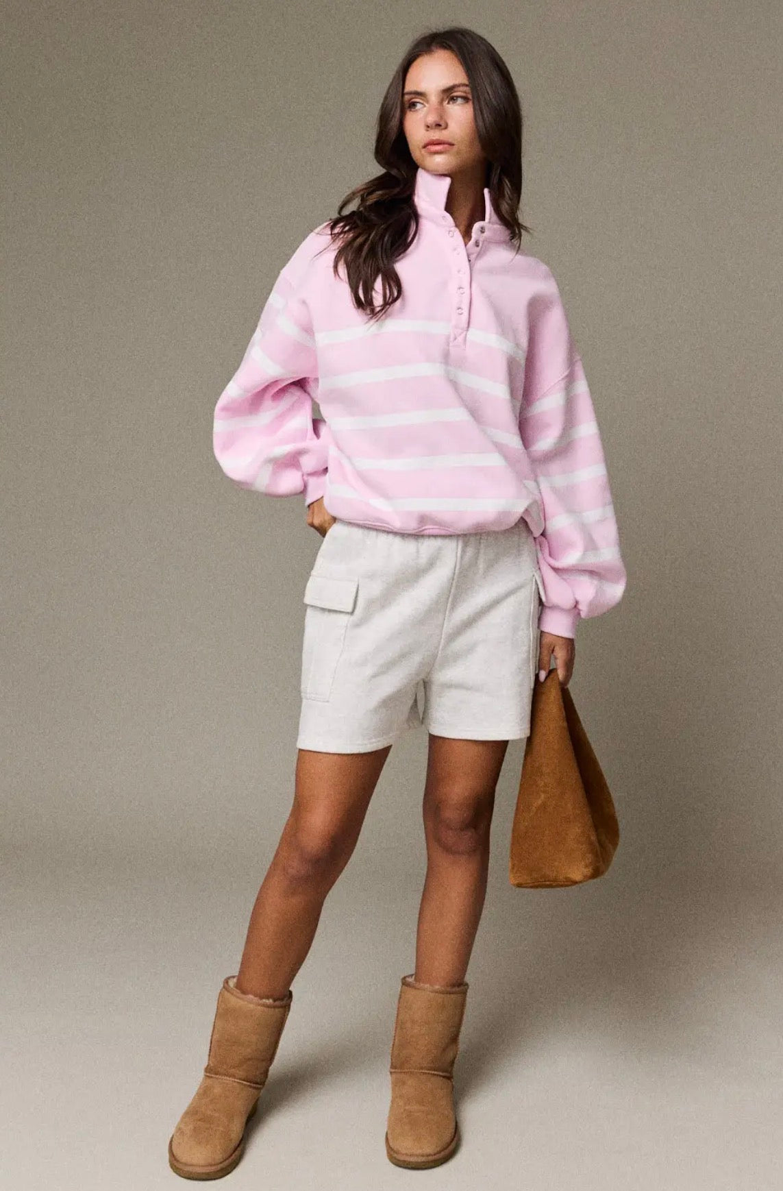 Addison Striped Piper Pullover ￼
