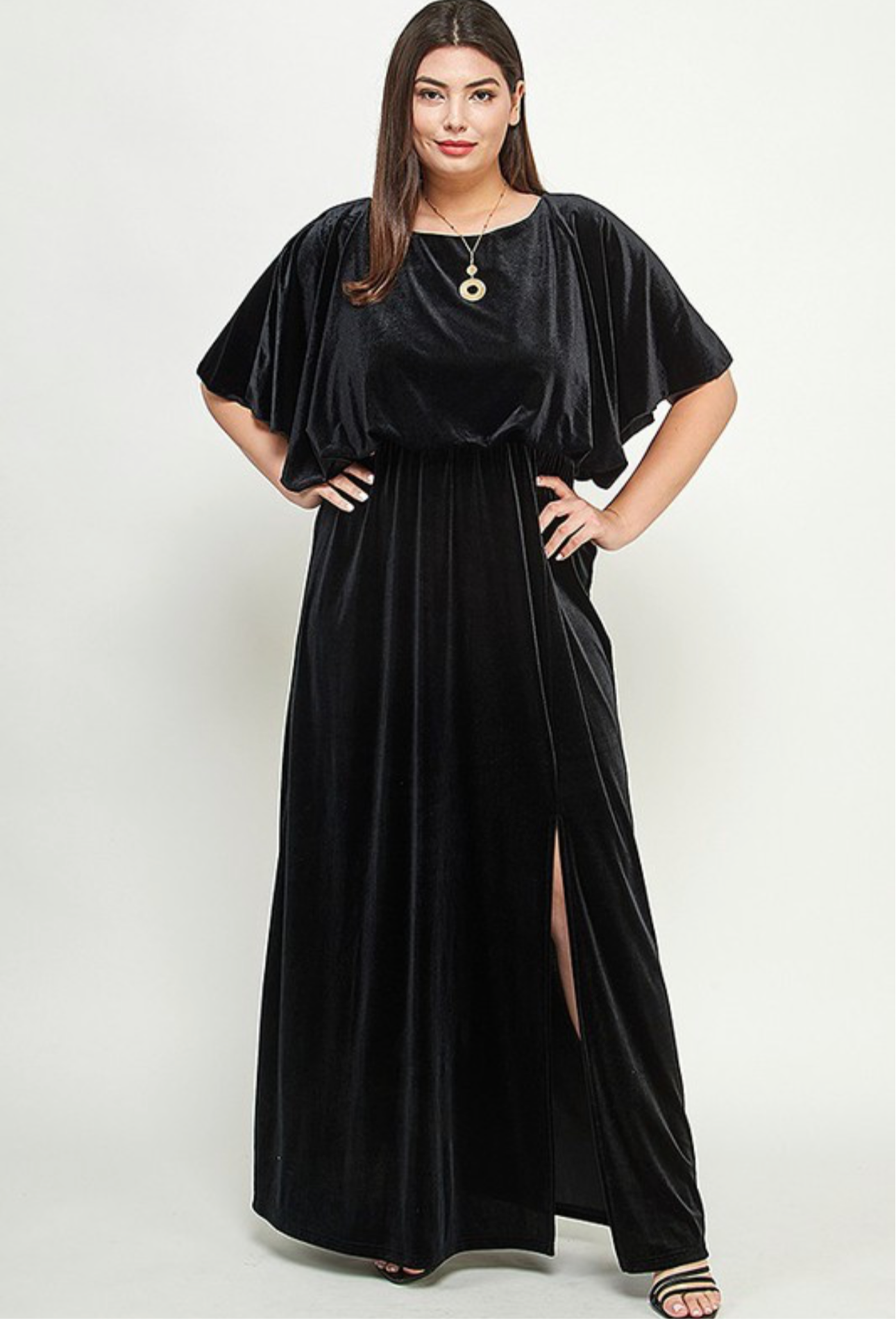 Black Velvet Maxi plus size