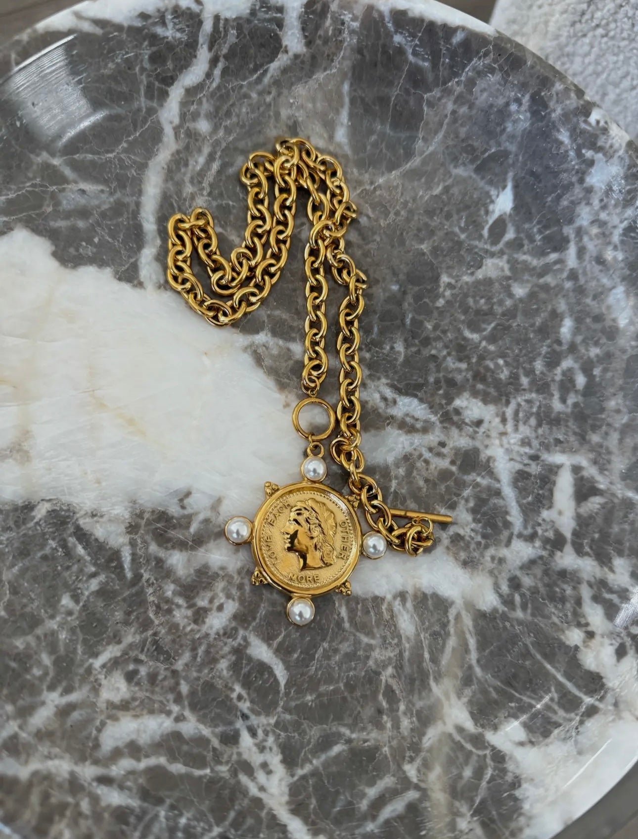 Pearl Coin Necklace