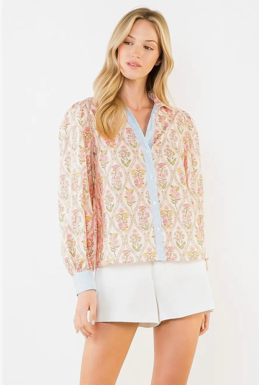 Casual at the Sea Floral Blouse~ THML