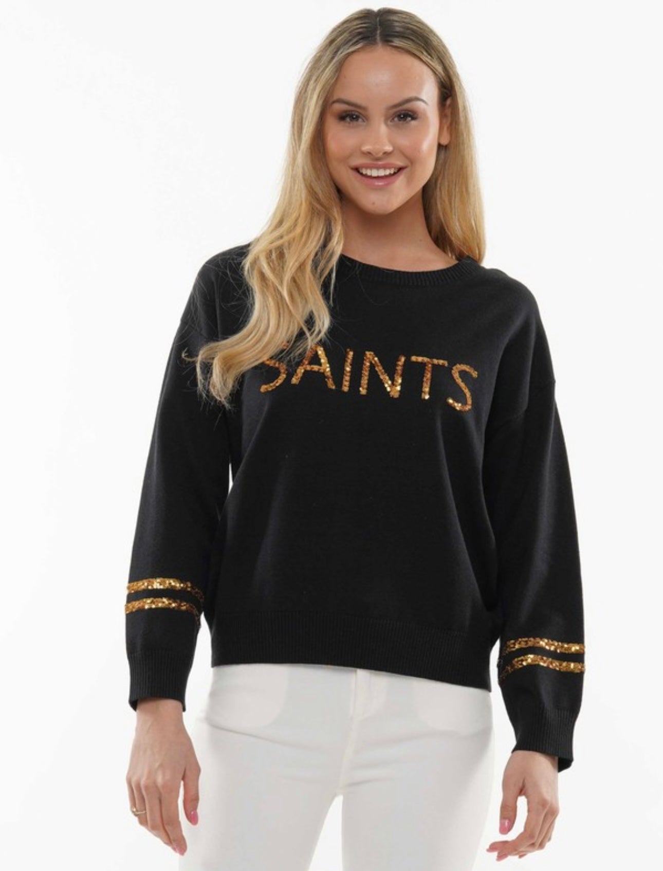 Saints Sequin Sweater