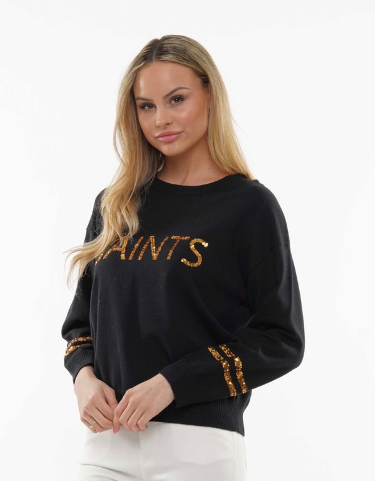 Saints Sequin Sweater