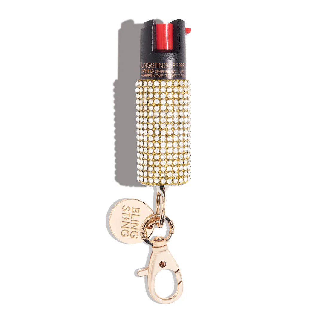 Gold Bling Pepper Spray Keychain