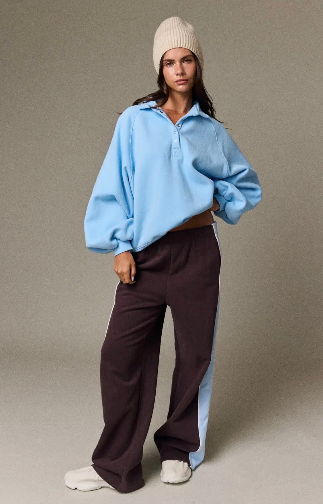 Light Blue Piper Pullover