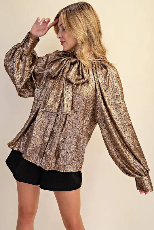 Sassy Snake Glam Blouse