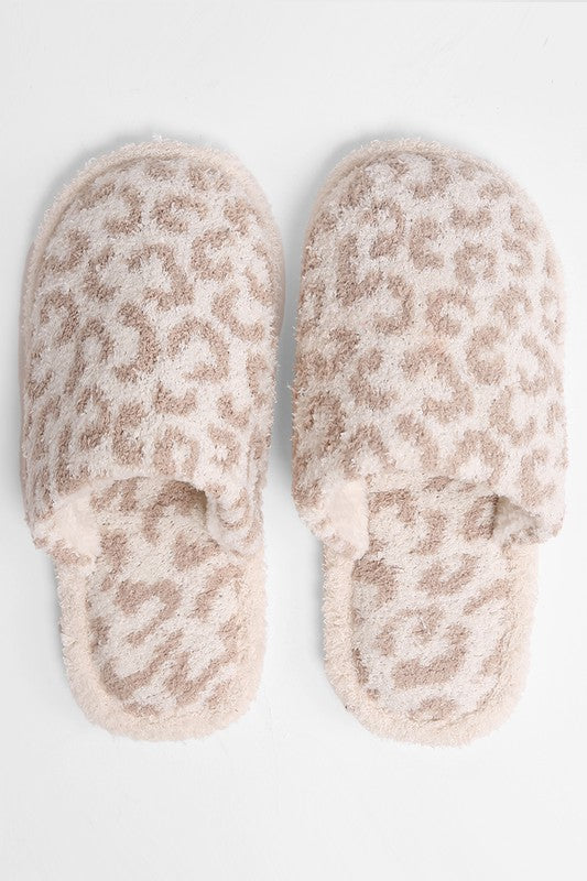 Beige Leopard Slippers