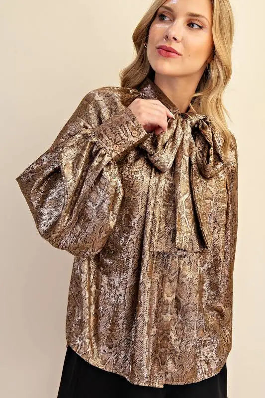 Sassy Snake Glam Blouse