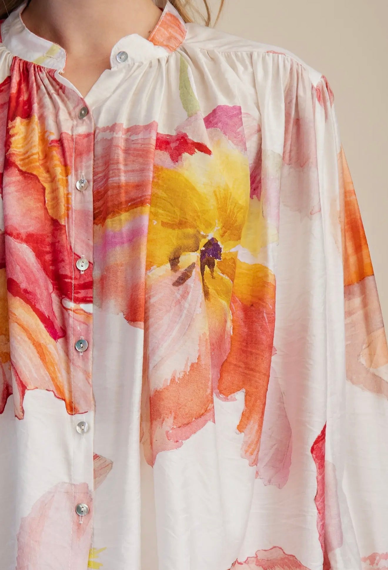 Voluminous Floral Blouse