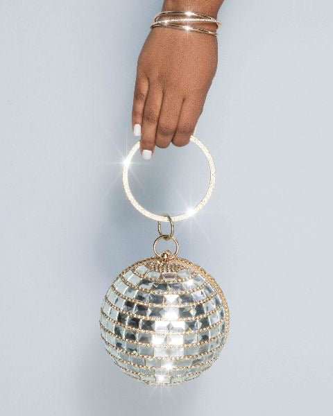 Rhinestone Disco Ball Purse