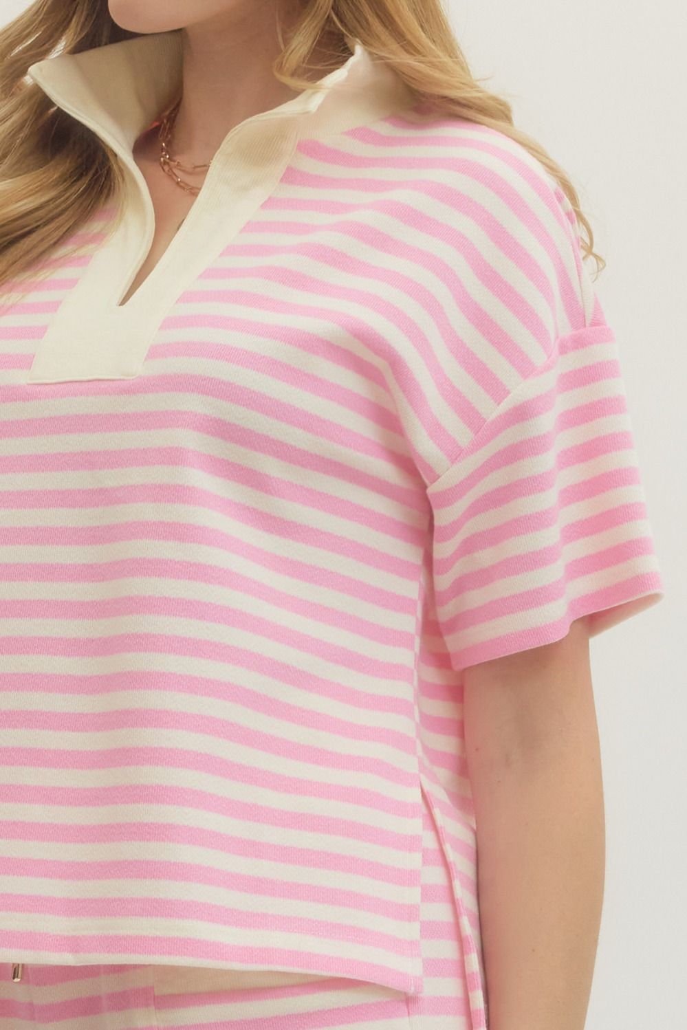 Darling Statement Pink Striped Set