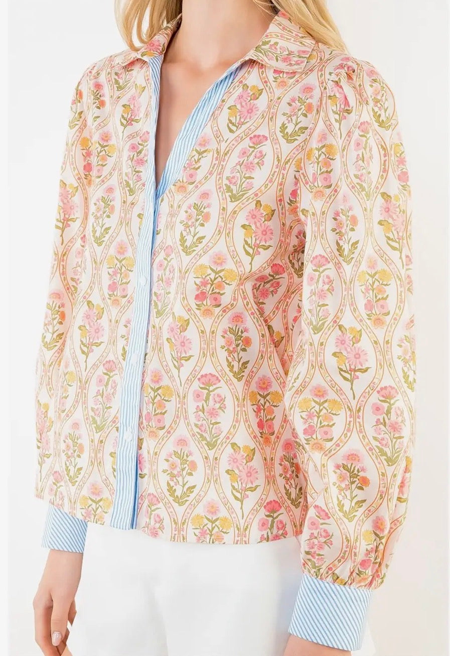 Casual at the Sea Floral Blouse~ THML