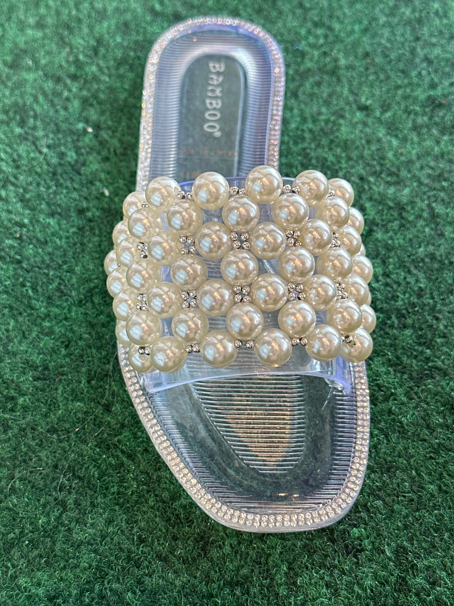 Pearl Jelly Shoes Clear-Bamboo