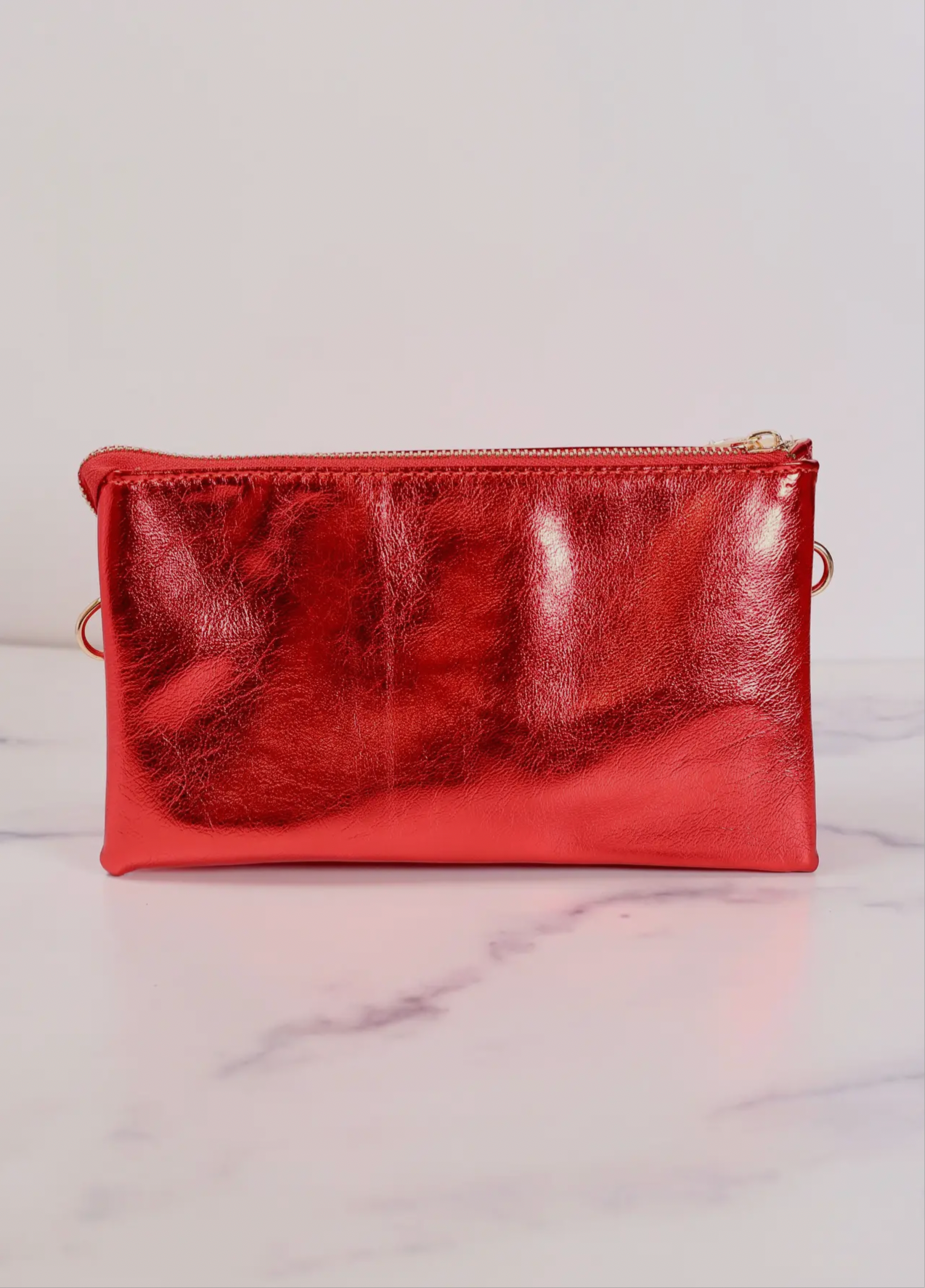 Liz Custom Metallic Red Crossbody Bag