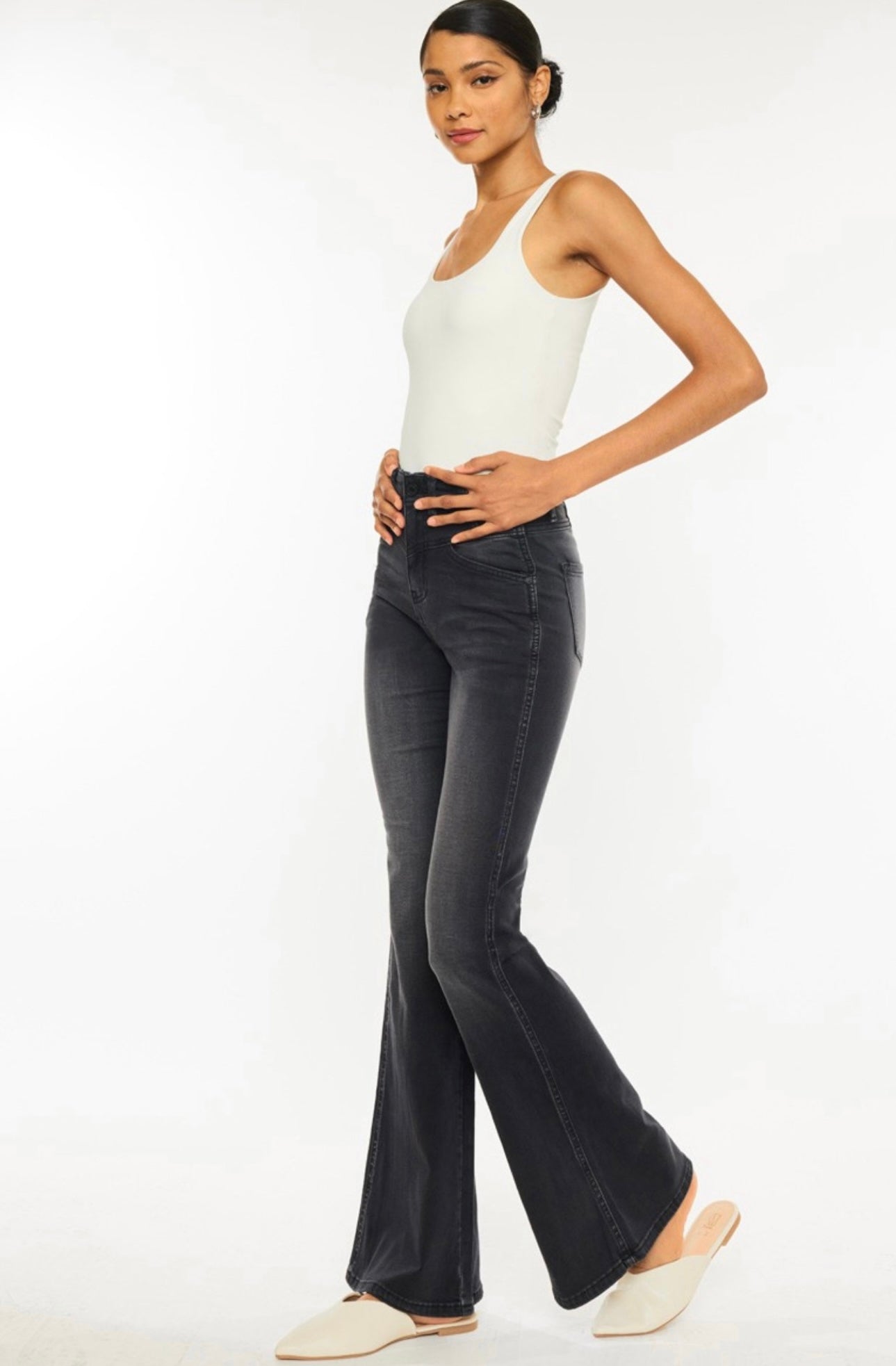 KanCan Black Ultra High Rise Flare Jeans