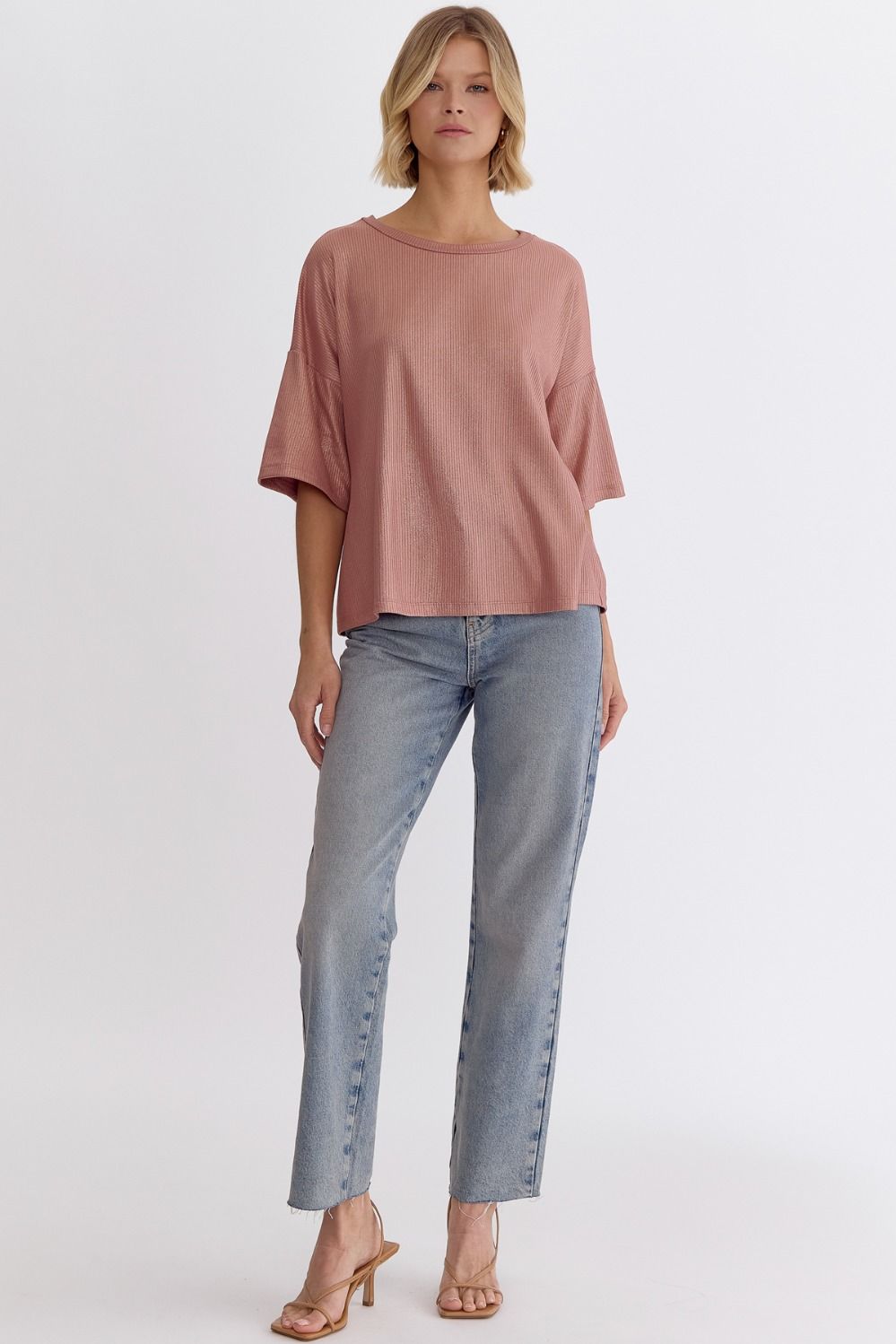 Metallic Rose Top