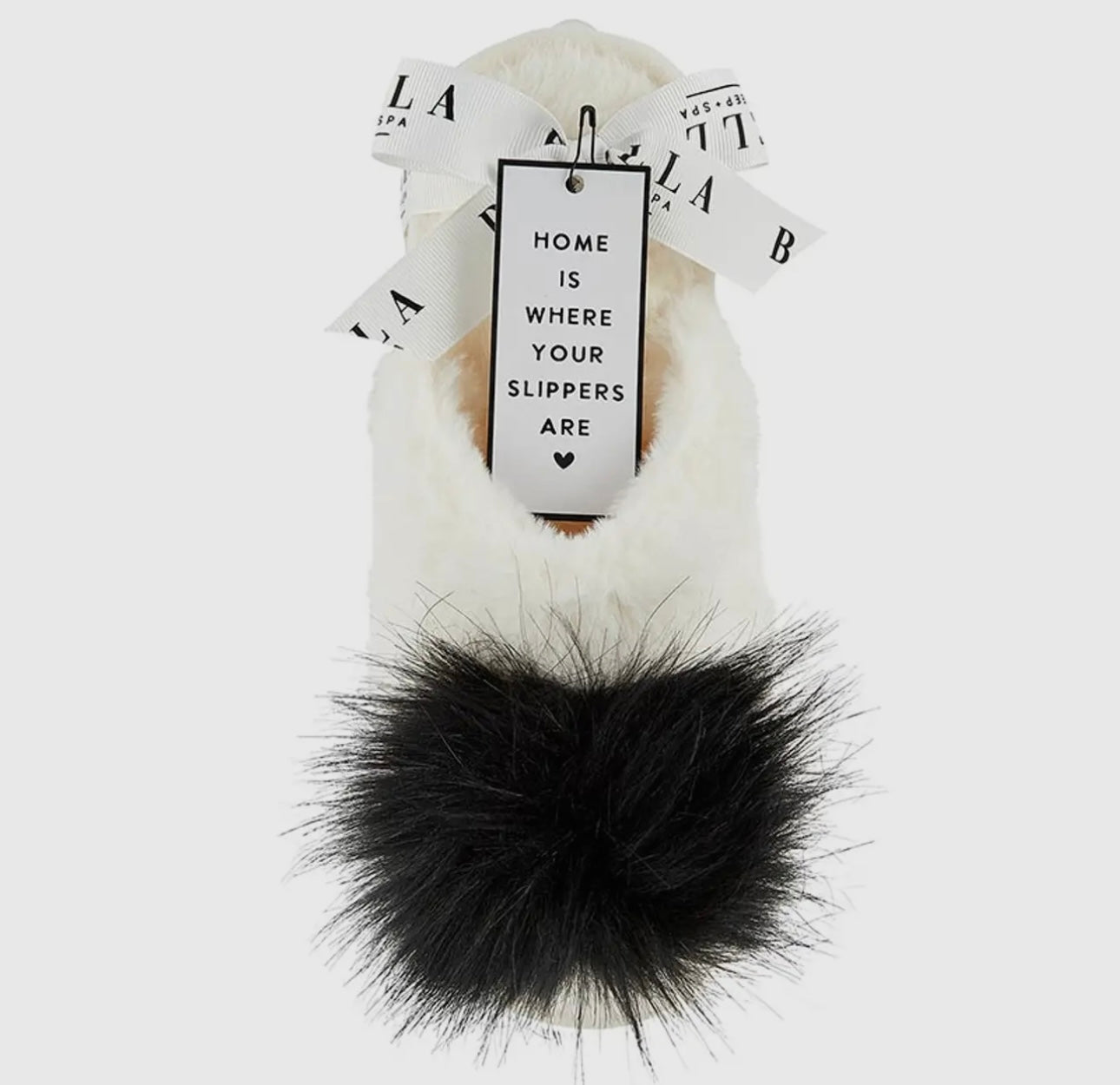Pom Pom Plush Slippers