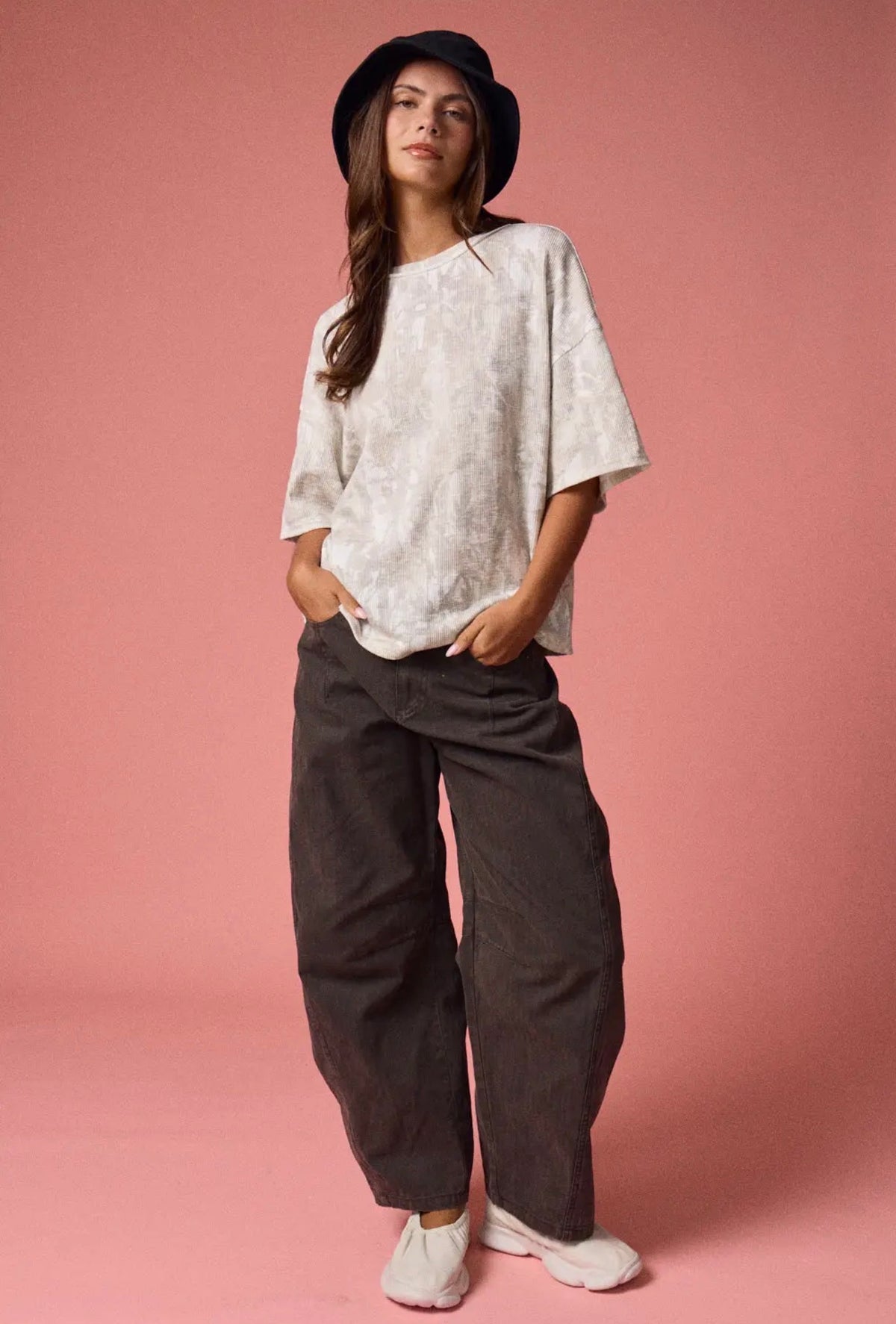 Nature Camo Ribbed Loose Fit Tee
