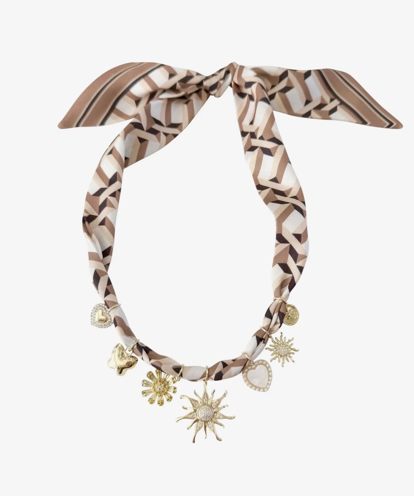 Blythe Multi Charm Scarf Necklace