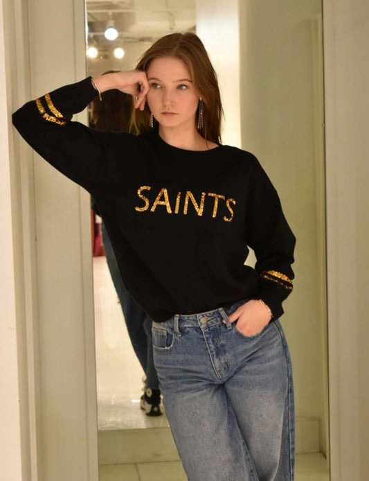 Saints Sequin Sweater