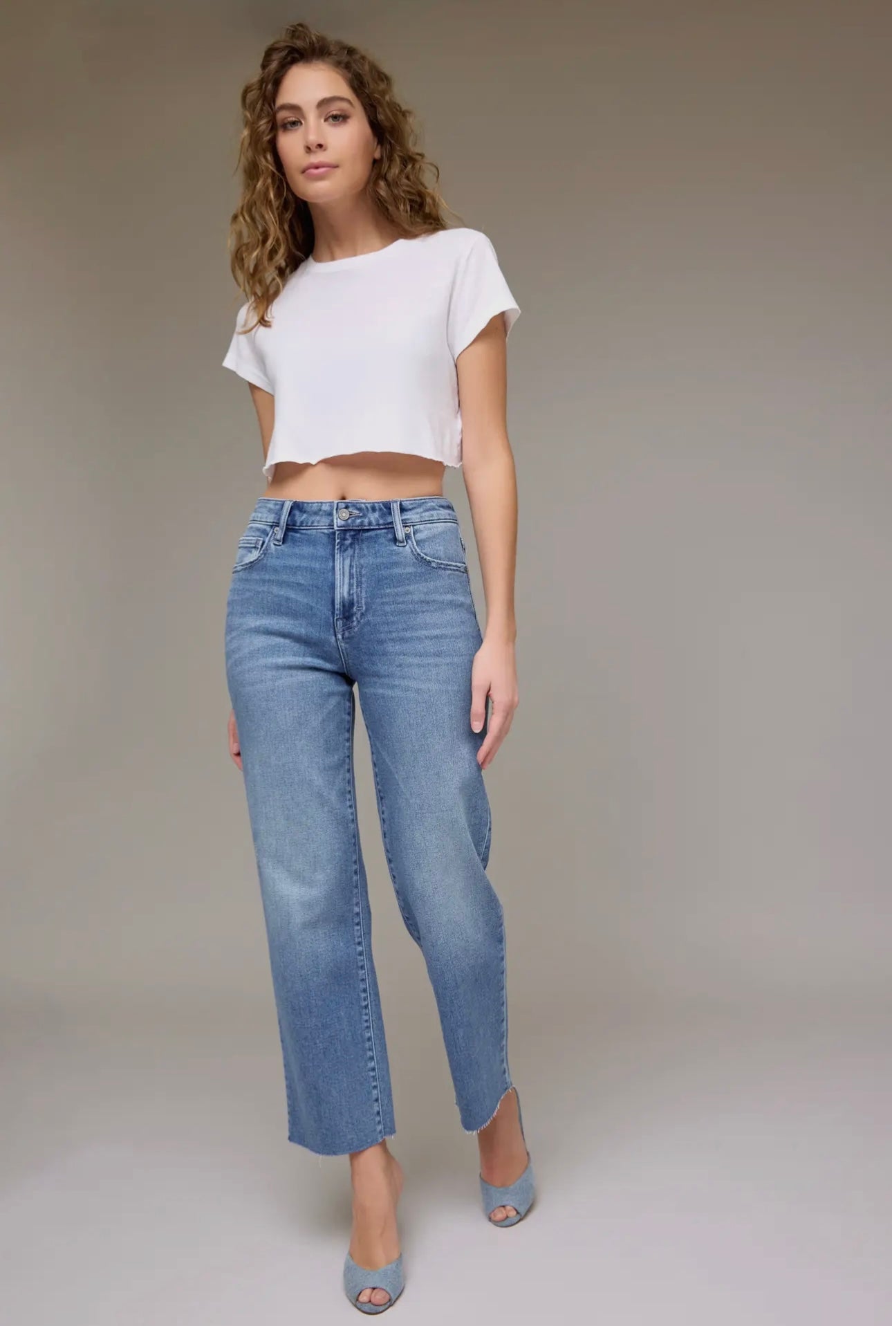 Tracey Medium High Rise Straight Jeans