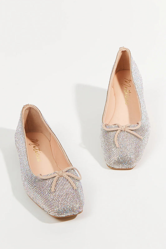 Roxy Clear Rhinestone Ballet Flats