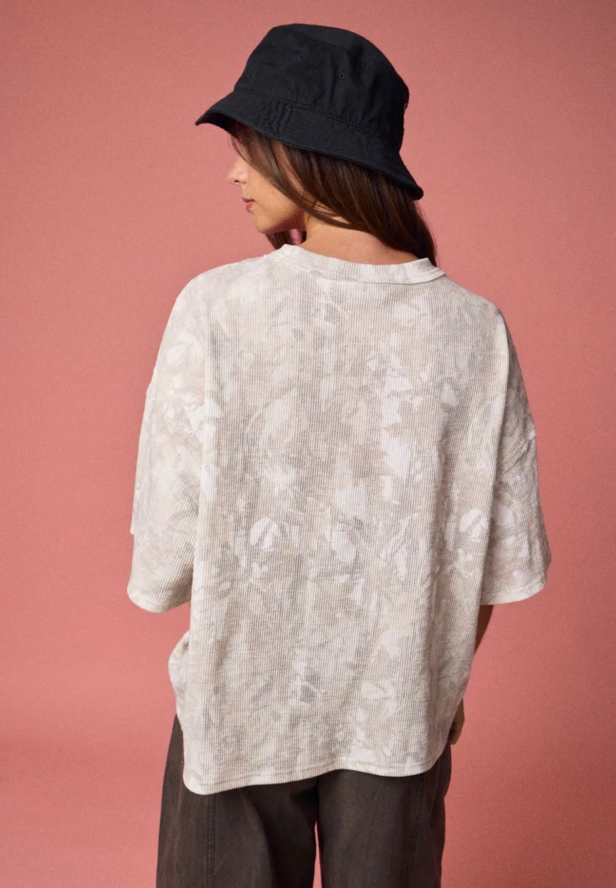 Nature Camo Ribbed Loose Fit Tee