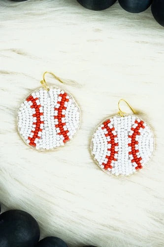 Baseball Drop Earrings