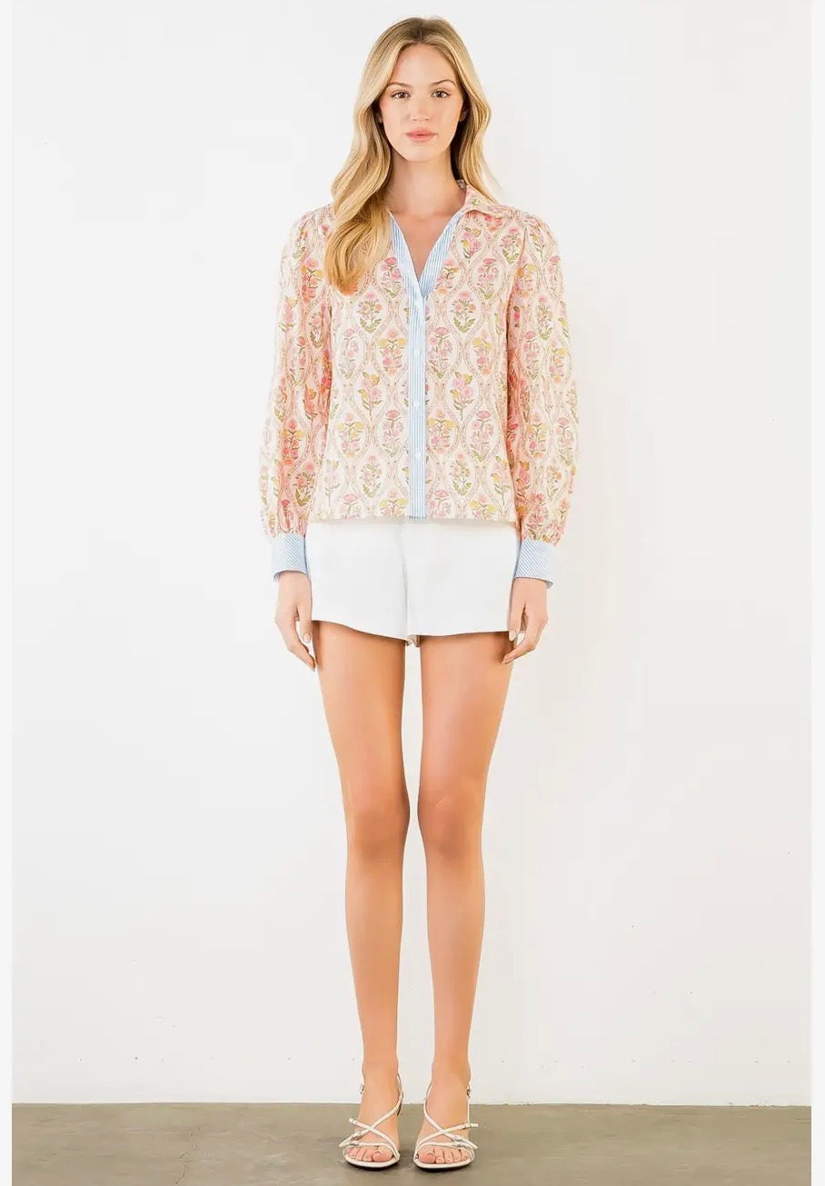 Casual at the Sea Floral Blouse~ THML