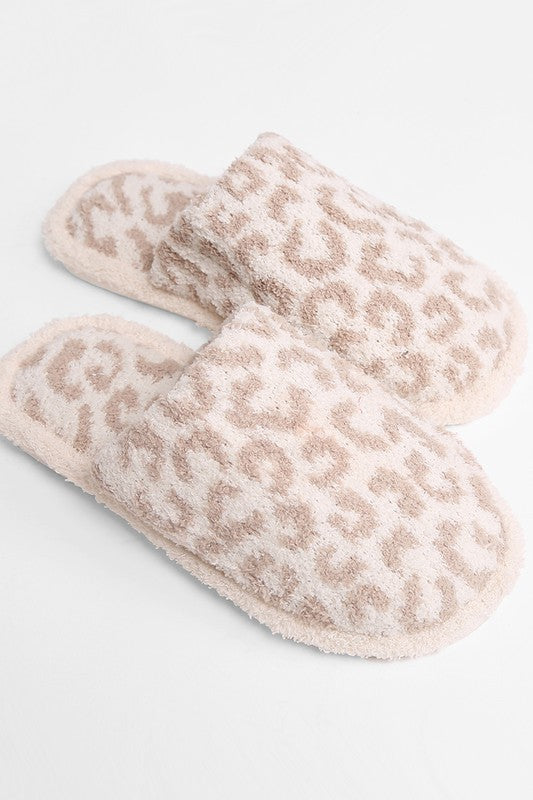 Beige Leopard Slippers