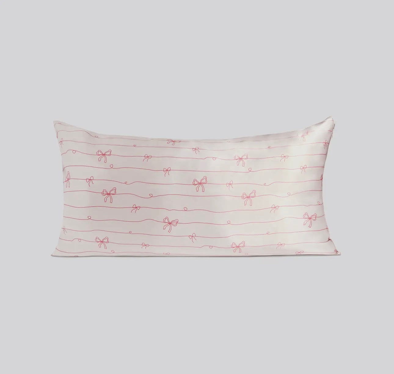 Kit*sch King Striped Bow Satin Pillowcases