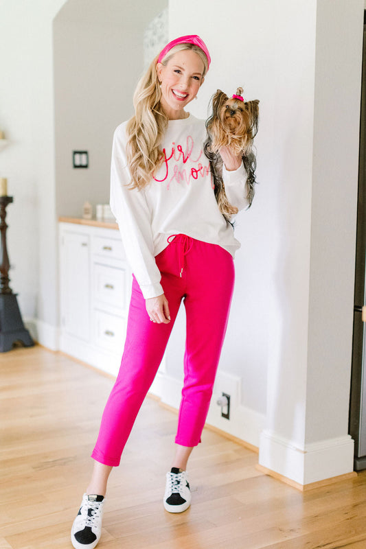 Hot Pink Lux Pants- Mary Squared