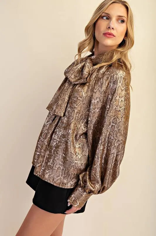 Sassy Snake Glam Blouse