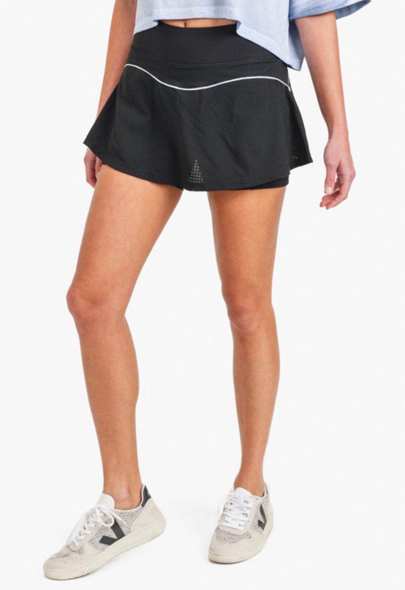 Mono B black Wavelength Skort